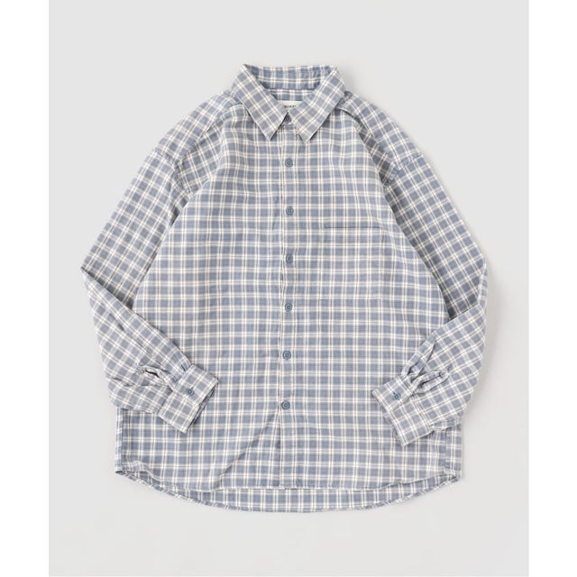 ANACHRONORM / アナクロノーム CHECK WIDE SHIRTS （ブルー A）