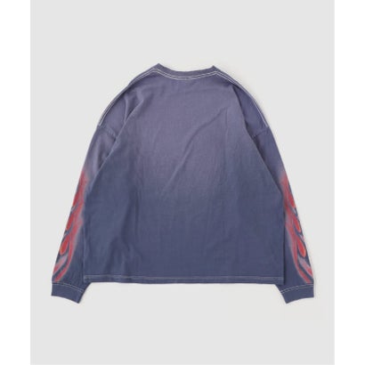 フォーワンセブン エディフィス 417 EDIFICE ANACHRONORM / アナクロノーム FLAME SLEEVE GRAPHIC L/S T-S （ブラウン）｜詳細画像