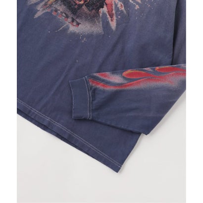 フォーワンセブン エディフィス 417 EDIFICE ANACHRONORM / アナクロノーム FLAME SLEEVE GRAPHIC L/S T-S （ブラウン）｜詳細画像