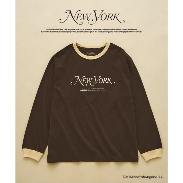NY MAGAZINE × 417別注 ロングスリーブ Tシャツ （ブラウン）