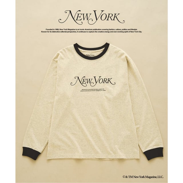 NY MAGAZINE × 417別注 ロングスリーブ Tシャツ （グレーB）