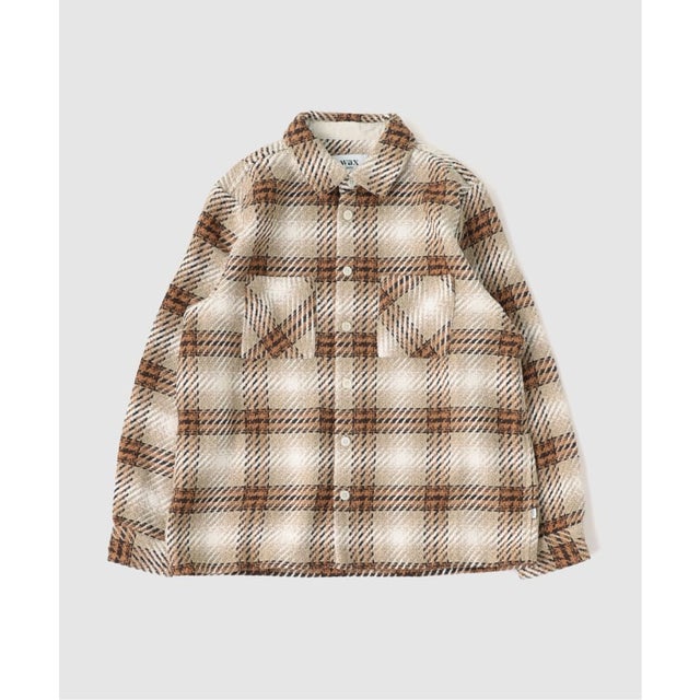 【WAX LONDON / ワックス ロンドン】オーバーシャツ NATURAL ECRU （ナチュラル A）