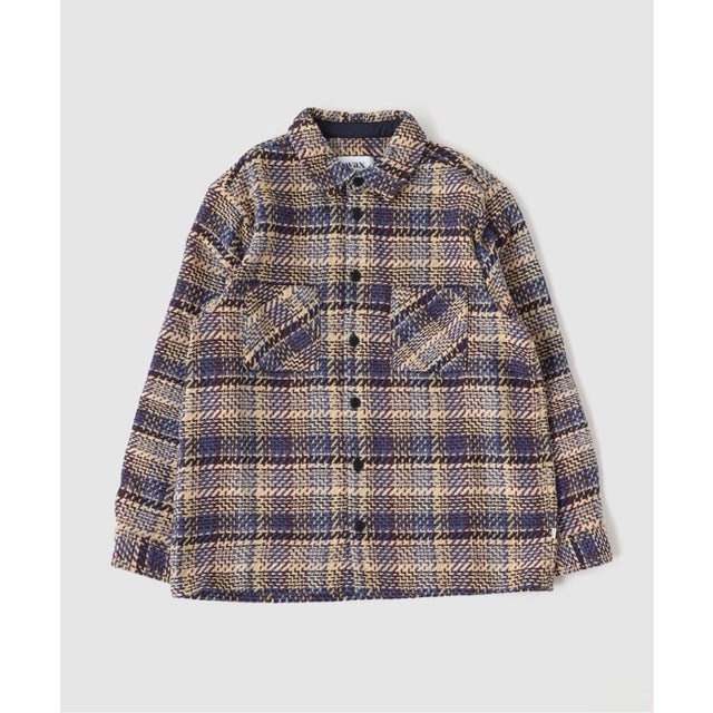 【WAX LONDON / ワックス ロンドン】オーバーシャツ BLUE MULTI （ブルー B）