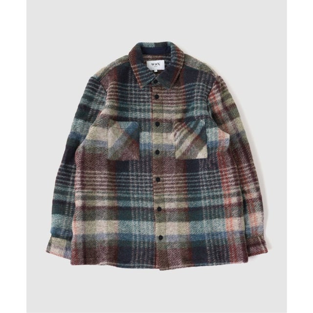 【WAX LONDON / ワックス ロンドン】 オーバーシャツ BLUE MULTI （ブルー A）