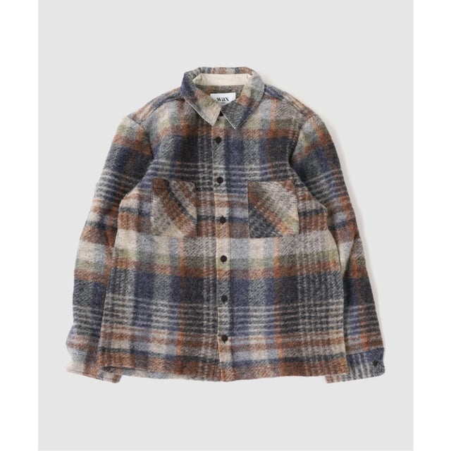 【WAX LONDON / ワックス ロンドン】オーバーシャツ OATMEAL MULTI （ナチュラル）
