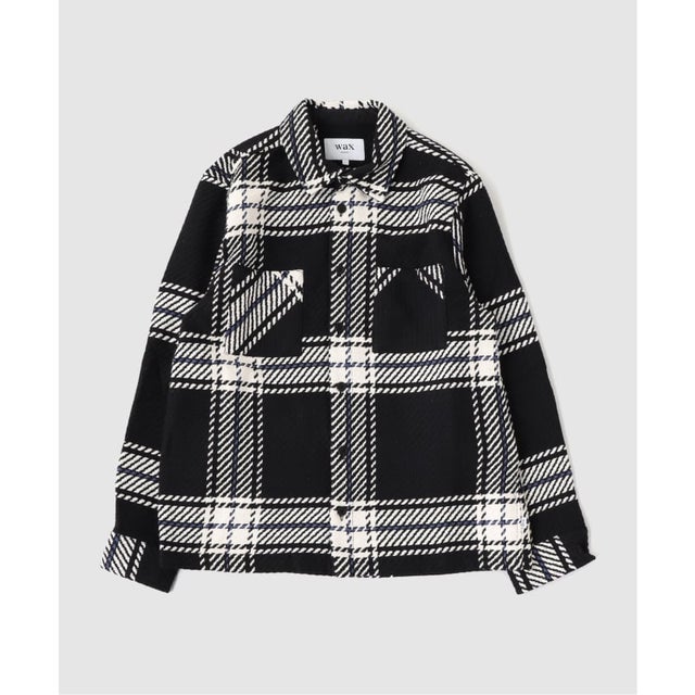 【WAX LONDON / ワックス ロンドン】WHITING OVERSHIRT OS GRID CHK （ブラック）