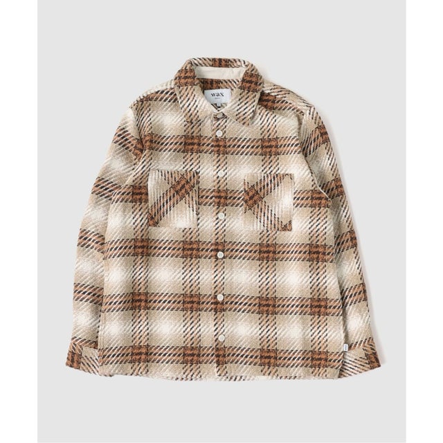 【WAX LONDON / ワックス ロンドン】WHITING OVERSHIRT OVERLAP CHK （ナチュラル）