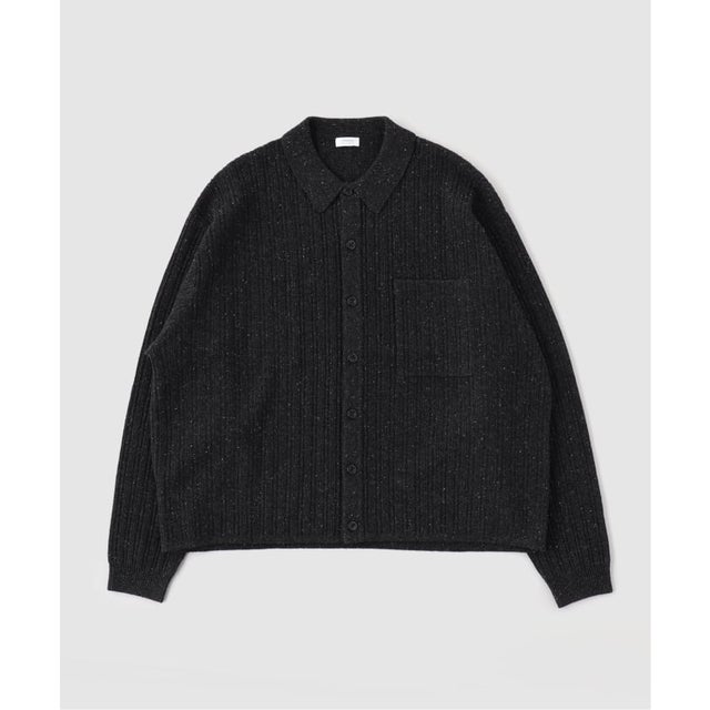 crepuscule / クレプスキュール Nep Knit Shirt （ブラック）