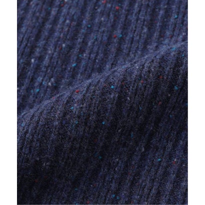フォーワンセブン エディフィス 417 EDIFICE crepuscule / クレプスキュール Nep Knit Shirt （ネイビー）｜詳細画像