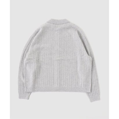 フォーワンセブン エディフィス 417 EDIFICE crepuscule / クレプスキュール Nep Knit Shirt （グレー）｜詳細画像