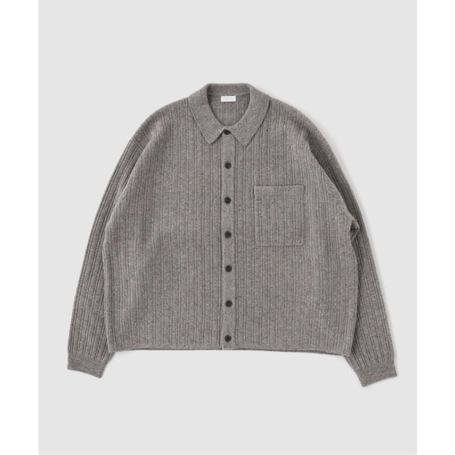 crepuscule / クレプスキュール Nep Knit Shirt （グレー）