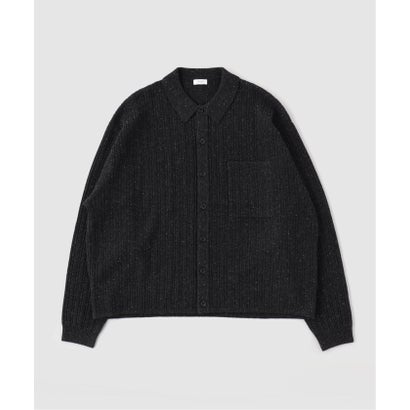 フォーワンセブン エディフィス 417 EDIFICE crepuscule / クレプスキュール Nep Knit Shirt （グレーA）｜詳細画像