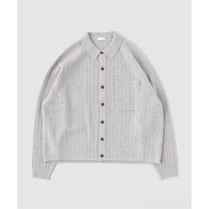 フォーワンセブン エディフィス 417 EDIFICE crepuscule / クレプスキュール Nep Knit Shirt （グレーA）｜詳細画像