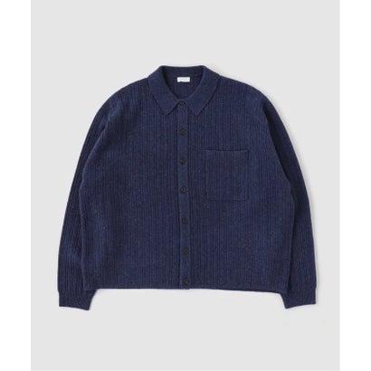 フォーワンセブン エディフィス 417 EDIFICE crepuscule / クレプスキュール Nep Knit Shirt （グレーA）｜詳細画像