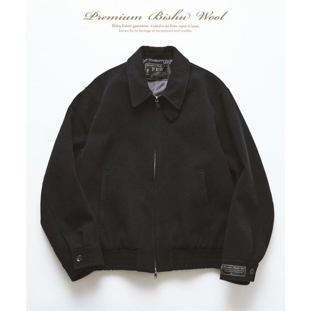 BISHU WOOL MOSSA ブルゾン （ブラック）