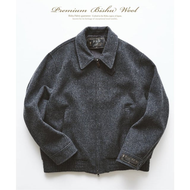 BISHU WOOL MOSSA ブルゾン （グレー）