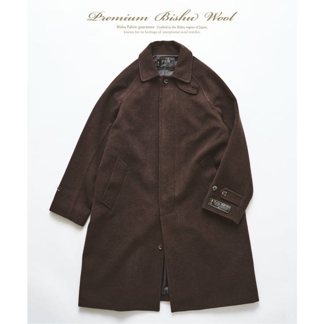 BISHU WOOL MOSSA コート （ブラウン）