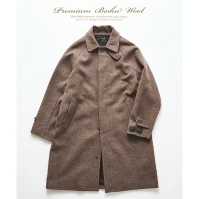 フォーワンセブン エディフィス 417 EDIFICE BISHU WOOL MOSSA コート （ベージュ A）｜詳細画像
