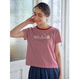 ボーダーショートTシャツ （レッド系）