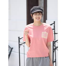 【接触冷感】グラニースクエア風Tシャツ【CoC by CARA O CRUZ】 （ピンク系）