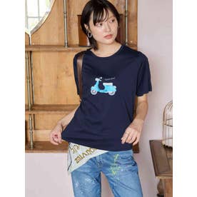 【接触冷感】スクーターTシャツ【CoC by CARA O CRUZ】 （ネイビー）