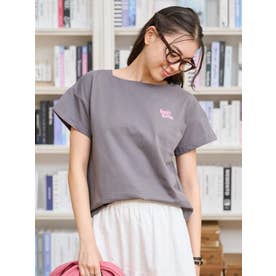 【UVケア 吸水速乾 洗える】 胸刺繍Tシャツ （グレー系）