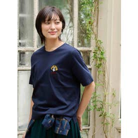 【接触冷感】サングラスガールTシャツ【CoC by CARA O CRUZ】 （ネイビー）