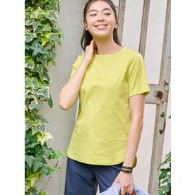 【接触冷感】刺繍＆スパンコールのロゴTシャツ （イエロー）