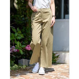 【ストレッチ 洗える】ワイドパンツ （ブラウン）