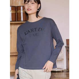 洗える ロゴTシャツ （チャコールグレー）