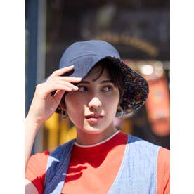 【UVケア】リバーシブルバケットハット （ネイビー）