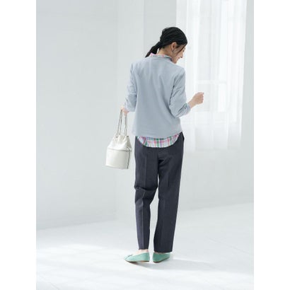 【ストレッチ 洗える】センタープレスパンツ （ベージュ）｜詳細画像