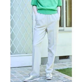 【ストレッチ 洗える】センタープレスパンツ （ベージュ）