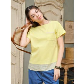 【接触冷感】メッシュ切替Tシャツ【CoC by CARA O CRUZ】 （イエロー）