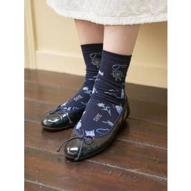 シーサイドモチーフソックス （ネイビー）