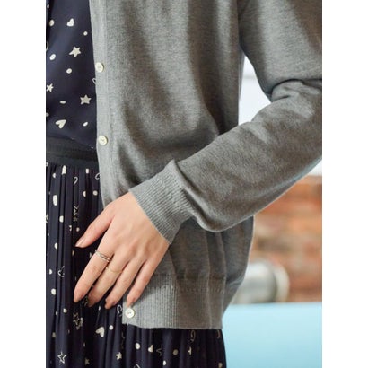 クルーネックカーディガン【ZEGNA BARUFFA】【セットアップ】 （ブラック）｜詳細画像