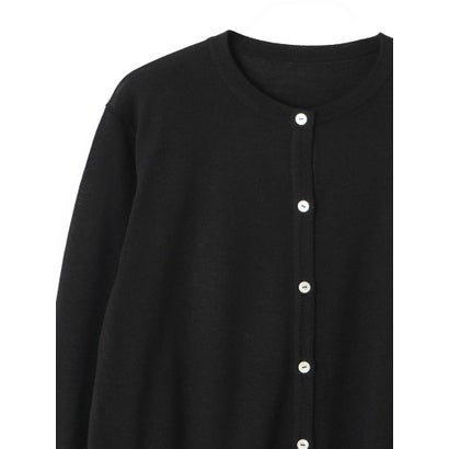 クルーネックカーディガン【ZEGNA BARUFFA】【セットアップ】 （ブラック）｜詳細画像