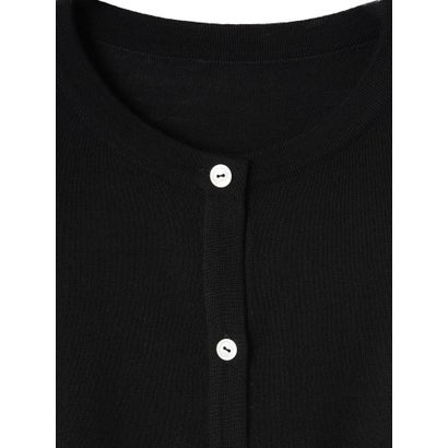 クルーネックカーディガン【ZEGNA BARUFFA】【セットアップ】 （ブラック）｜詳細画像