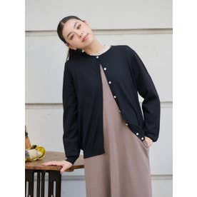 クルーネックカーディガン【ZEGNA BARUFFA】【セットアップ】 （ブラック）