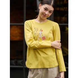【接触冷感】ガールモチーフTシャツ （マスタード）