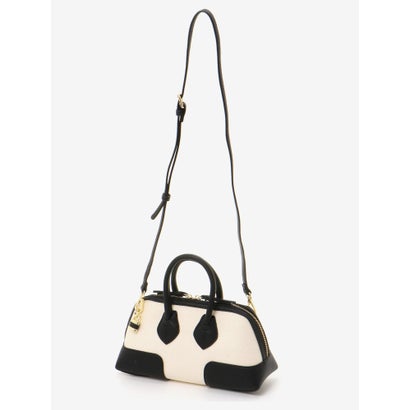 ラインテープショルダー付ボストンBag（ホワイト）｜詳細画像