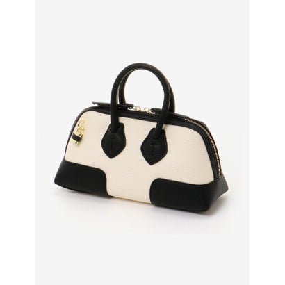 ラインテープショルダー付ボストンBag（ホワイト）｜詳細画像