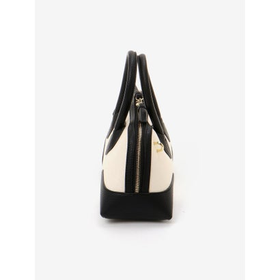ラインテープショルダー付ボストンBag（ホワイト）｜詳細画像