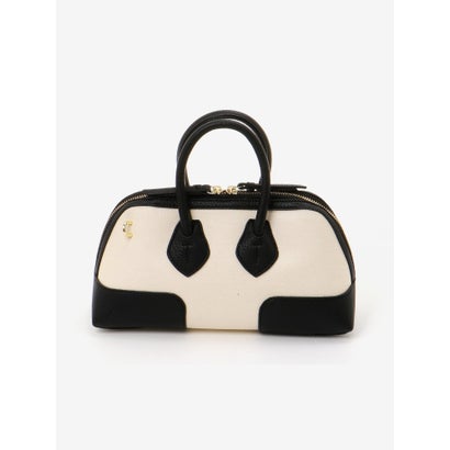 ラインテープショルダー付ボストンBag（ホワイト）｜詳細画像