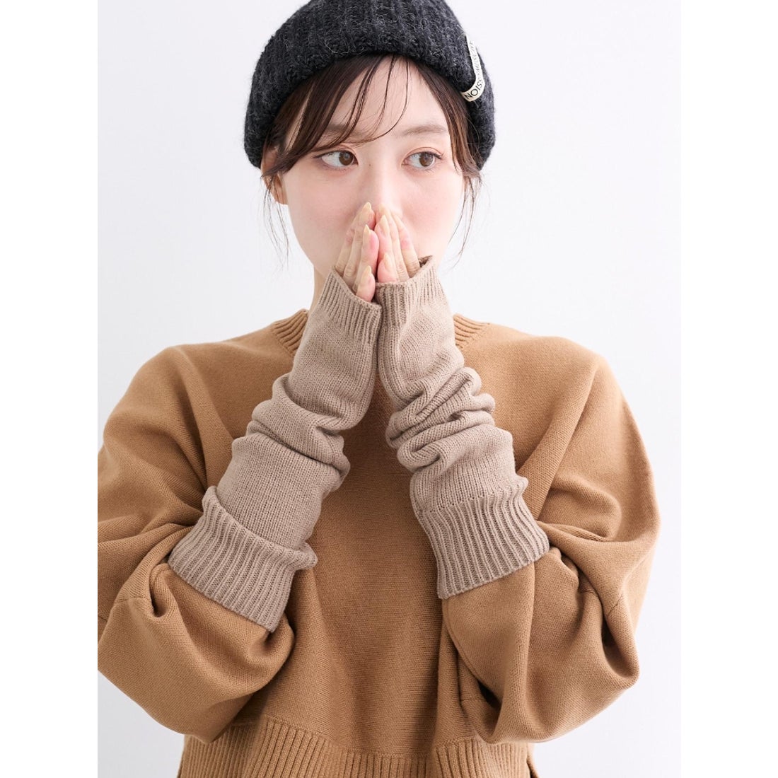 ルクールブラン le.coeur blanc シンプルアームウォーマー （オレンジ