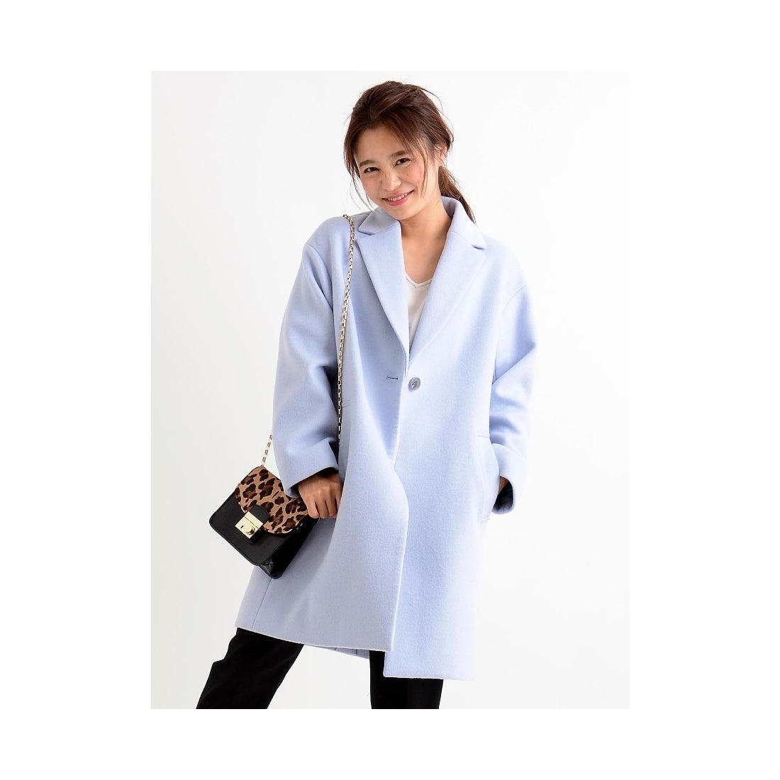 le.coeur blanc スーパーソフトリバーチェスターコート サックス -靴 