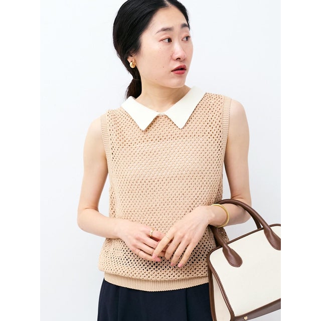 TORRAZZO DONNAテープヤーンニット （ベージュ）