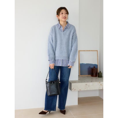 TRICOTS JEAN MARC Vネックニット （グレー）｜詳細画像
