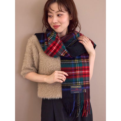 ルクールブラン le.coeur blanc TWEEDMILLチェックストール （グレー）｜詳細画像
