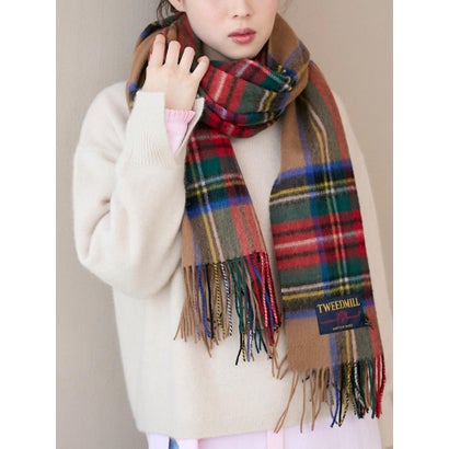 ルクールブラン le.coeur blanc TWEEDMILLチェックストール （ブラック）｜詳細画像